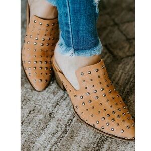 A Rider Girl Cara Studded Mules Slip On Shoes 6
